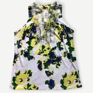 Anthropologie One September Tank Top with Fraying Detail Size P-Small